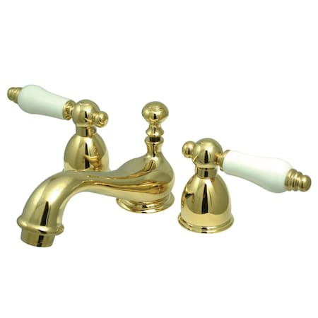 Kingston Brass KS3952PL Restoration Mini-Widespread Bathroom Faucet, Polished Brass KS3952PL